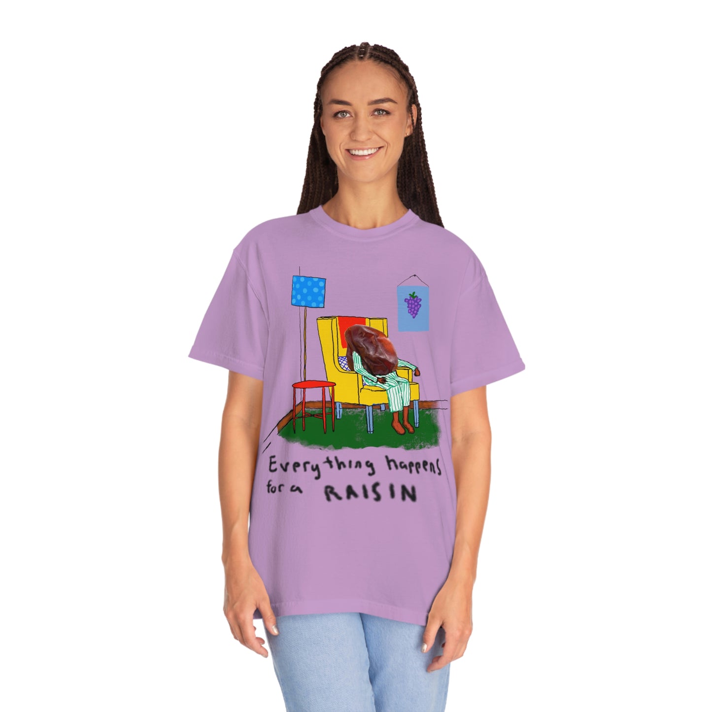 EVERYTHING HAPPENS FOR A RAISIN oversized tshirt